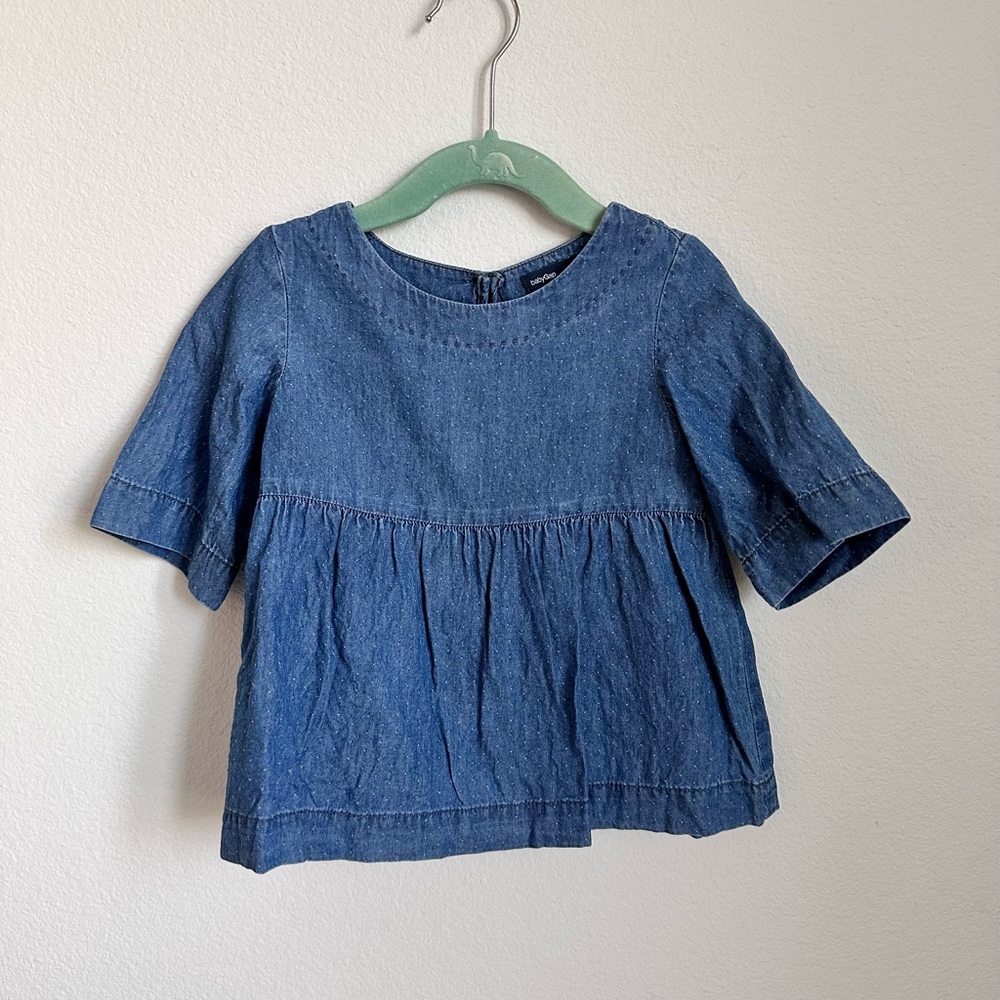 GAP Denim Blue Girls' Peplum Blouse